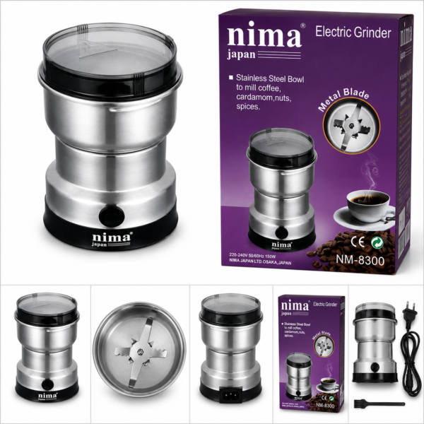 Nima Japan NM-8300 Electric Coffee and Spice Grinder 150W Stainless Steel Bowl