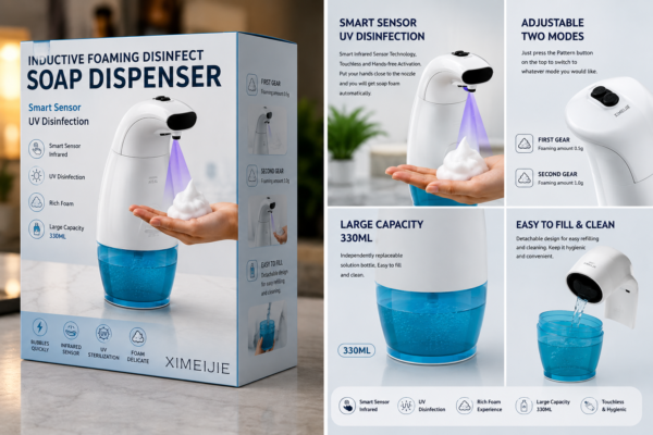 Automatic Touchless Foaming Soap Dispenser 330ML with UV Disinfection