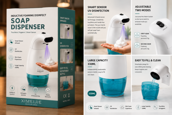 Automatic Touchless Foaming Soap Dispenser 330ML with UV Disinfection