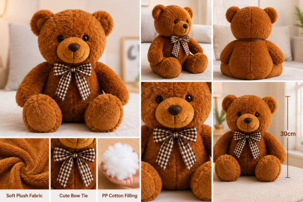 Soft Teddy Bear Plush Toy for Kids | Premium Brown Teddy Bear