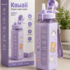 Kawaii 900ML Leakproof Sipper Water Bottle with Straw