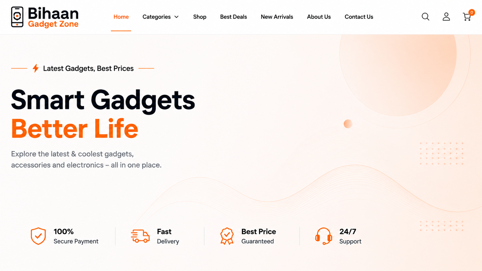 Bihaan Gadget Zone Hero Banner